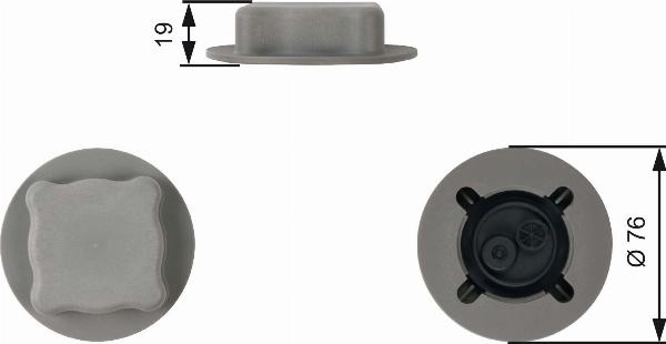 GATES RC206 - Кришка, резервуар охолоджуючої рідини autocars.com.ua