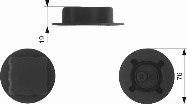 GATES RC215 - Кришка, резервуар охолоджуючої рідини autocars.com.ua