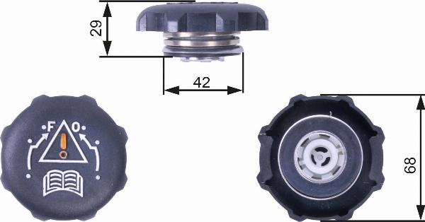 GATES RC239 - Кришка, резервуар охолоджуючої рідини autocars.com.ua