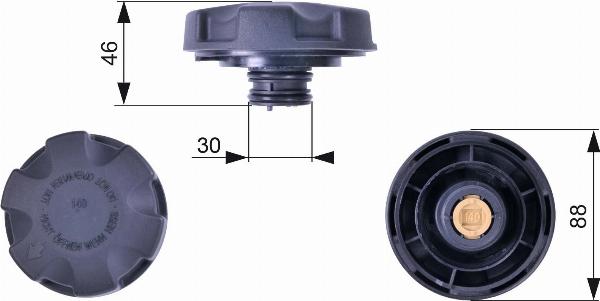 GATES RC241 - Кришка, резервуар охолоджуючої рідини autocars.com.ua