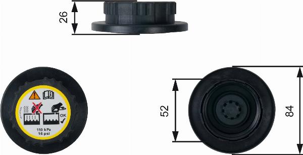 GATES RC246 - Кришка, резервуар охолоджуючої рідини autocars.com.ua