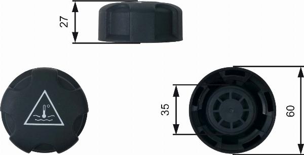 GATES RC247 - Кришка, резервуар охолоджуючої рідини autocars.com.ua