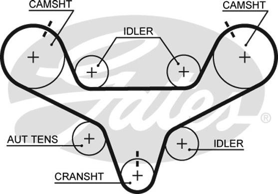 Gates T267 - Ремінь ГРМ autocars.com.ua