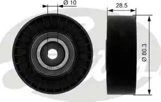 Gates T36004 - Паразитний / провідний ролик, поліклиновий ремінь autocars.com.ua