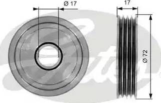 Gates T36054 - Паразитний / провідний ролик, поліклиновий ремінь autocars.com.ua