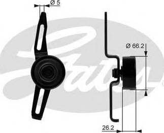 Gates T36066 - Паразитний / провідний ролик, поліклиновий ремінь autocars.com.ua