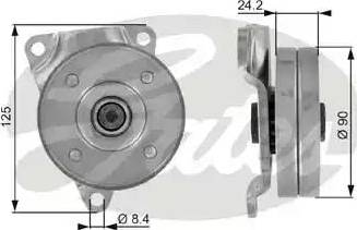 Gates T36077 - Паразитний / провідний ролик, поліклиновий ремінь autocars.com.ua