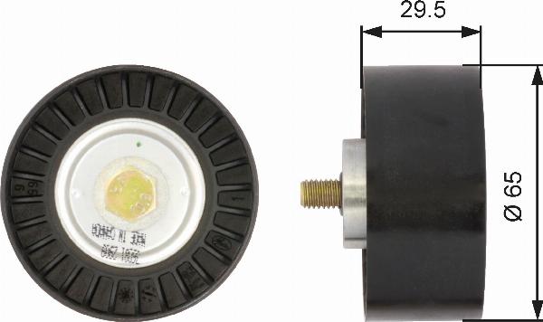 GATES T36081 - Паразитний / провідний ролик, поліклиновий ремінь autocars.com.ua