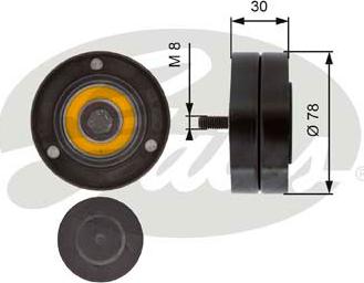 Gates T36236 - Направляющий ролик, поликлиновый ремень avtokuzovplus.com.ua