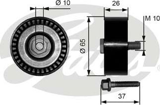 Gates T36300 - Направляющий ролик, поликлиновый ремень avtokuzovplus.com.ua