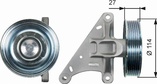 GATES T36429 - Паразитний / провідний ролик, поліклиновий ремінь autocars.com.ua