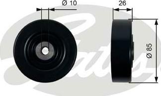 Gates T36440 - Паразитний / провідний ролик, поліклиновий ремінь autocars.com.ua
