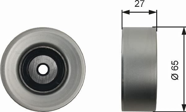 GATES T36451 - Паразитний / провідний ролик, поліклиновий ремінь autocars.com.ua