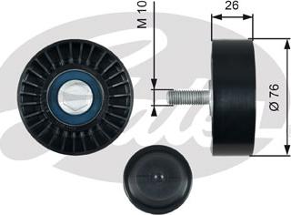 Gates T36485 - Направляющий ролик, поликлиновый ремень autodnr.net