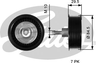 Gates T36536 - Паразитний / провідний ролик, поліклиновий ремінь autocars.com.ua
