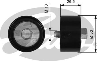 Gates T36537 - Паразитний / провідний ролик, поліклиновий ремінь autocars.com.ua