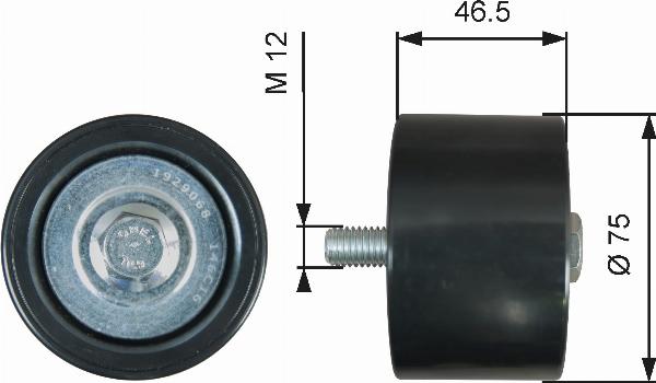 GATES T36626 - Паразитний / провідний ролик, поліклиновий ремінь autocars.com.ua