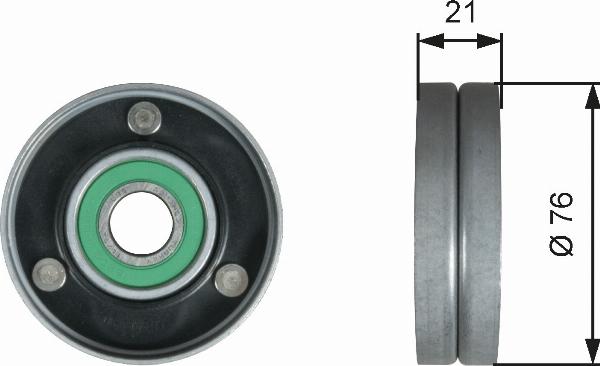 GATES T36730 - Паразитний / провідний ролик, поліклиновий ремінь autocars.com.ua