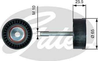 Gates T36772 - Паразитний / провідний ролик, поліклиновий ремінь autocars.com.ua