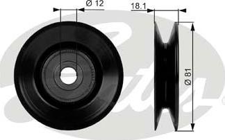 Gates T38036 - Направляющий ролик, клиновой ремень avtokuzovplus.com.ua