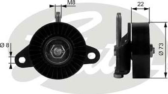 Gates T38056 - Направляющий ролик, поликлиновый ремень autodnr.net