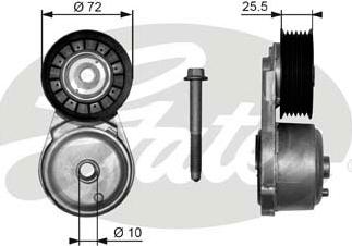 Gates T38103 - Натяжитель, поликлиновый ремень avtokuzovplus.com.ua