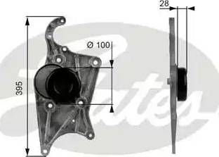 Gates T38109 - Направляющий ролик, поликлиновый ремень avtokuzovplus.com.ua