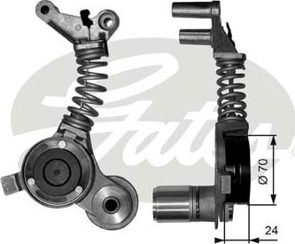 Gates T38406 - Натяжитель, поликлиновый ремень autodnr.net