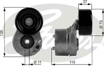 Gates T38431 - T38431 7808-21331  Механізм натягу ременя GATES DRIVEALIGN MV TENS autocars.com.ua