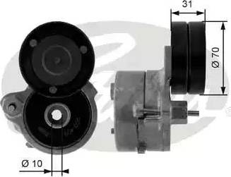 Gates T38451 - Натяжитель, поликлиновый ремень avtokuzovplus.com.ua