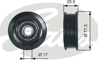 Gates T38478 - Направляющий ролик, поликлиновый ремень avtokuzovplus.com.ua