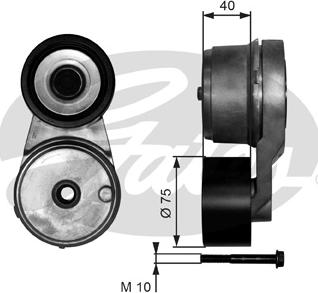 Gates T38541 - Натягувач ременя, клинові зуб. autocars.com.ua