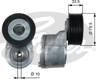 Gates T38542 - Натягувач ременя, клинові зуб. autocars.com.ua