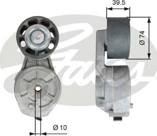 Gates T38577 - Натягувач ременя, клинові зуб. autocars.com.ua