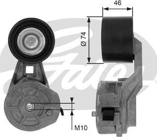 Gates T38602 - Натягувач ременя, клинові зуб. autocars.com.ua