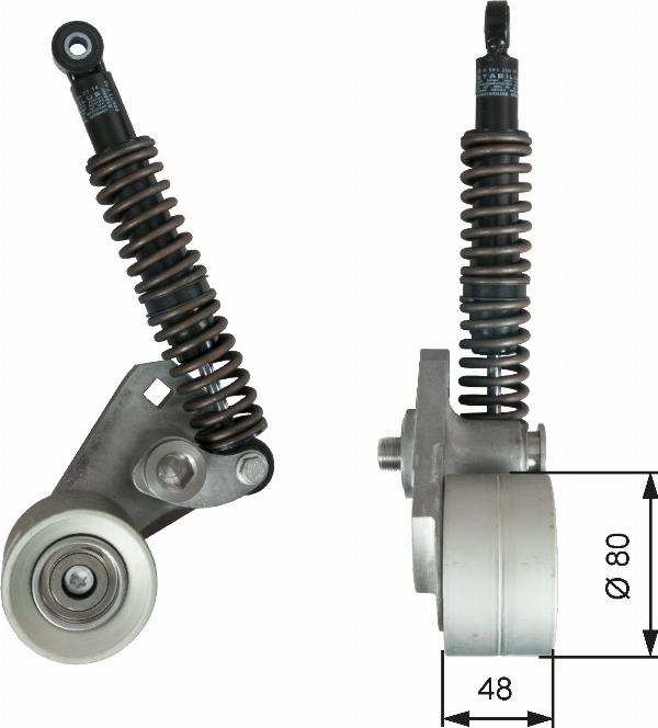 GATES T38698 - Натягувач ременя, клинові зуб. autocars.com.ua