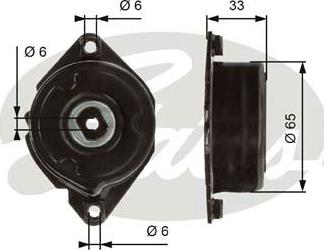 Gates T39013 - Натягувач ременя, клинові зуб. autocars.com.ua