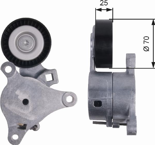 GATES T39041 - Паразитний / провідний ролик, поліклиновий ремінь autocars.com.ua