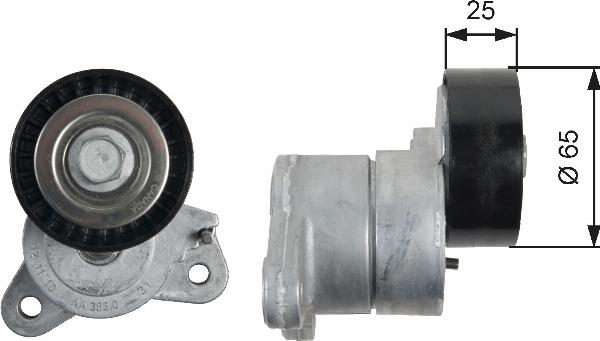 GATES T39053 - Паразитний / провідний ролик, поліклиновий ремінь autocars.com.ua