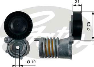 Gates T39157 - Натягувач ременя, клинові зуб. autocars.com.ua