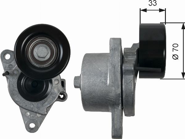 GATES T39170 - Паразитний / провідний ролик, поліклиновий ремінь autocars.com.ua