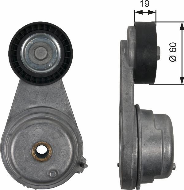 GATES T39190 - Паразитний / провідний ролик, поліклиновий ремінь autocars.com.ua