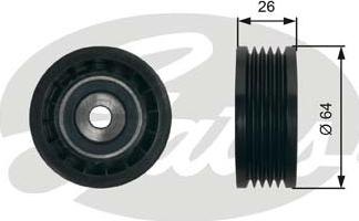 Gates T39234 - Паразитний / провідний ролик, поліклиновий ремінь autocars.com.ua