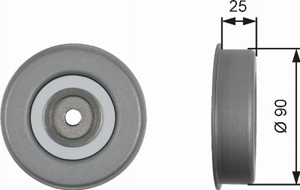 GATES T39245 - Паразитний / провідний ролик, поліклиновий ремінь autocars.com.ua