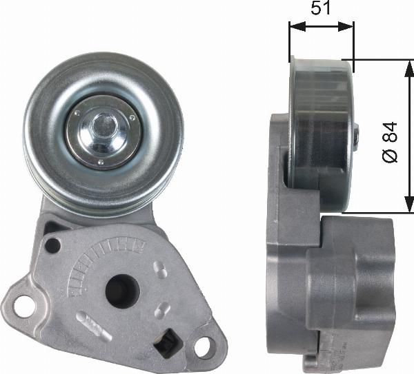 GATES T39248 - Натягувач ременя, клинові зуб. autocars.com.ua