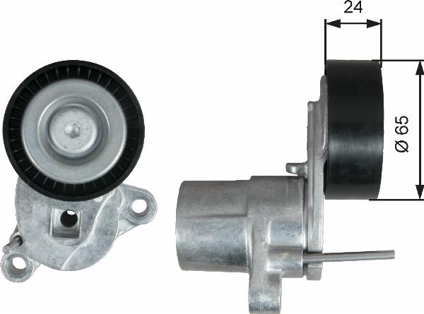 GATES T39295 - Натягувач ременя, клинові зуб. autocars.com.ua