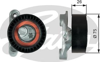 Gates T39345 - Натягувач ременя, клинові зуб. autocars.com.ua