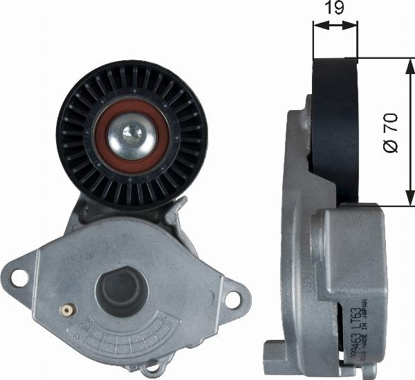 GATES T39355 - Натягувач ременя, клинові зуб. autocars.com.ua