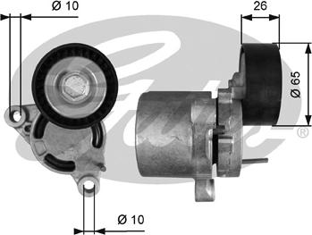 Gates T39403 - Натяжитель, поликлиновый ремень autodnr.net