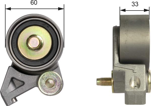 GATES T41034 - Натяжна ролик, ремінь ГРМ autocars.com.ua